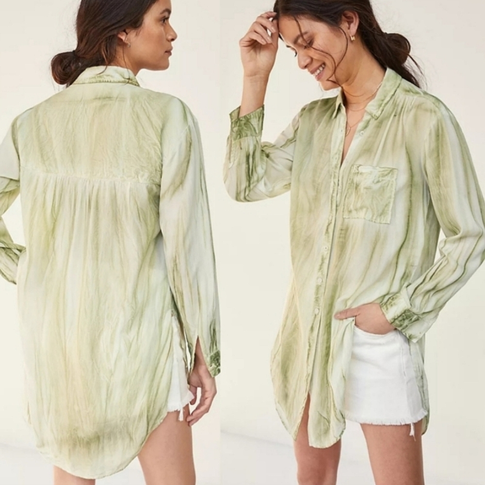 Pilcro Noami Button Down Long Sleeve Shirt